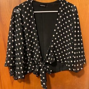Black Polka Dot Wrap